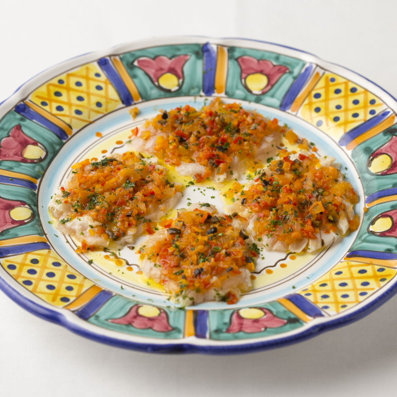 カンパチのカルパッチョ(ビアンキッシマ)