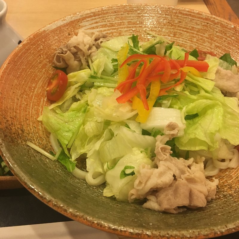 冷しゃぶうどん(ふく福 鹿児島空港店)