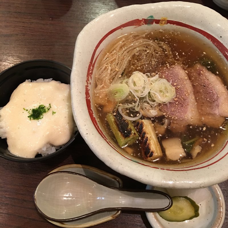 あんかけ蕎麦とミニとろろごはん(蕎麦見世のあみ)