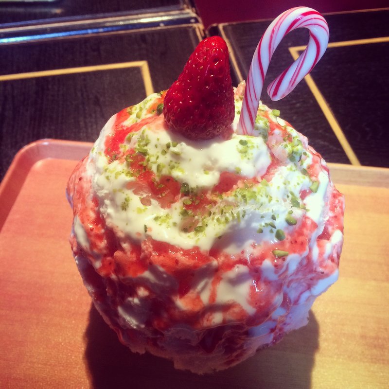 Xmasいちごのレアチーズ(かき氷喫茶 バンパク )