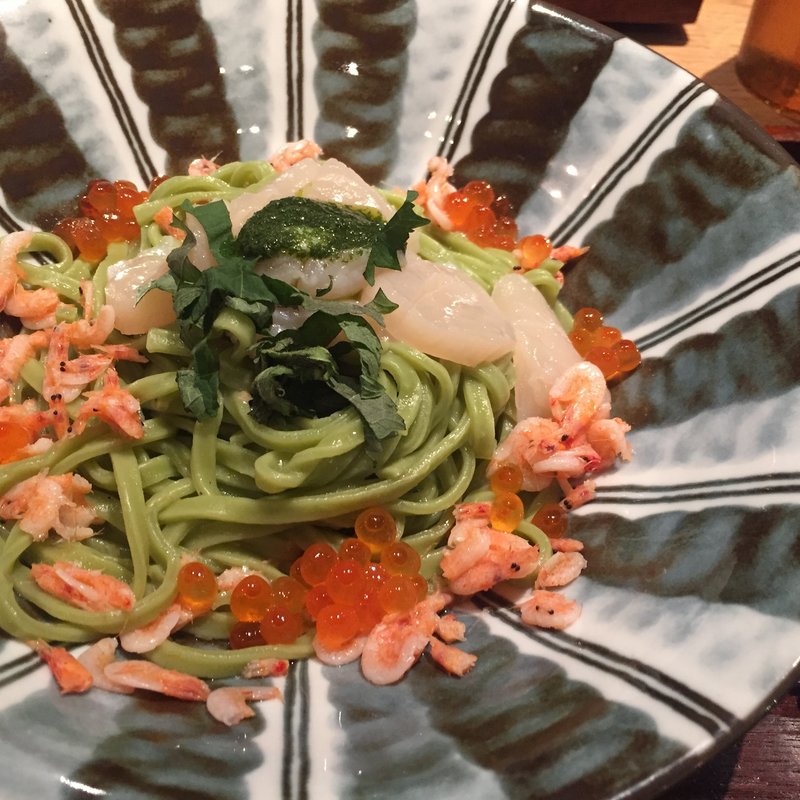 抹茶の生パスタ(カフェ ソラーレ Tsumugi LUCUA店 （カフェソラーレ ツムギ）)