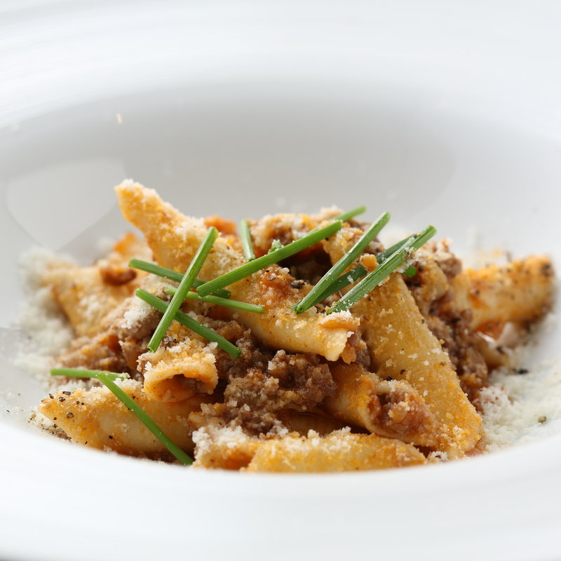 肉ミンチ　ペンネ(タヴェルナ グイダ)