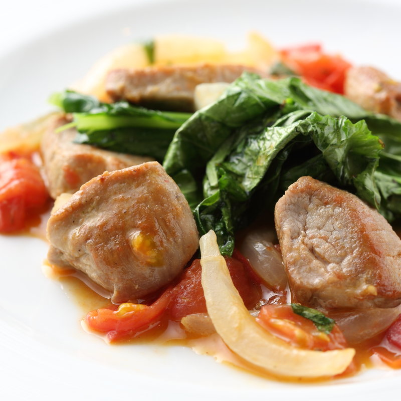 豚肉とトマトの炒め物(タヴェルナ グイダ)