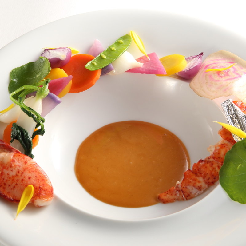 オマール海老のバーニャカウダー(グランファミーユ・シェ松尾)