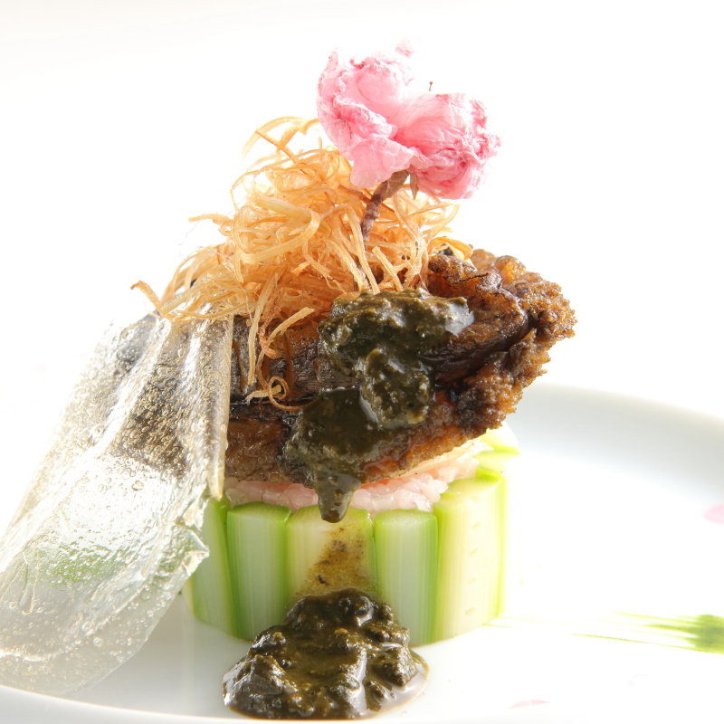 アワビのソテー(グランファミーユ・シェ松尾)