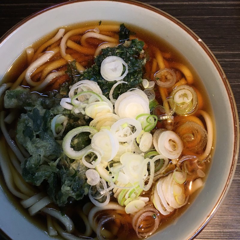 春菊天うどん(そばうどん 文殊 浅草店)