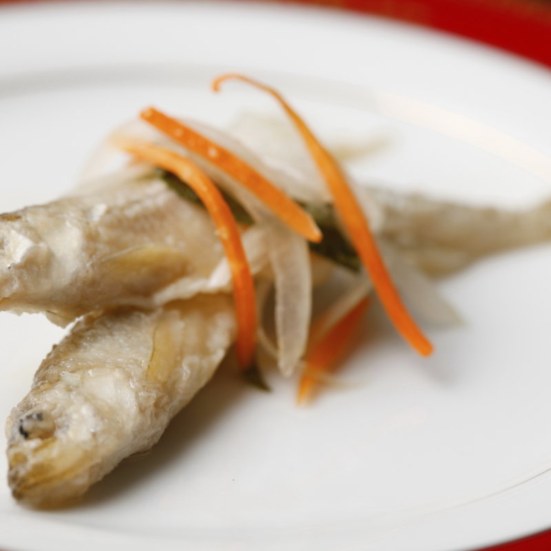 白身のフリット(山の上ホテル 鉄板焼ガーデン)