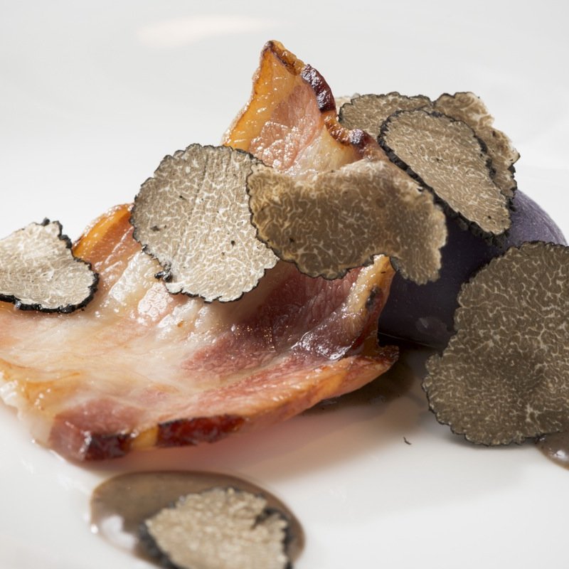 金華豚のベーコン　トリュフ(SIO syuji hijikuro 円山公園)