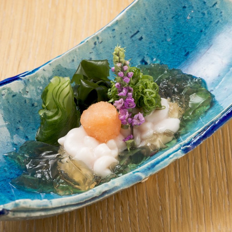 白子のジュレポン酢(エルムガーデン)