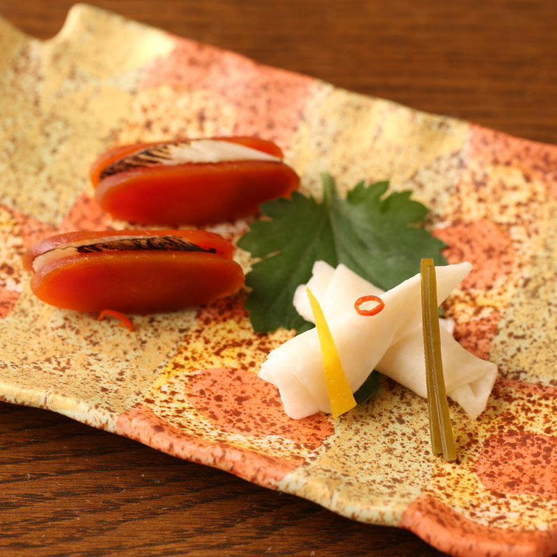 カラスミのふぐ挟み(知仙)