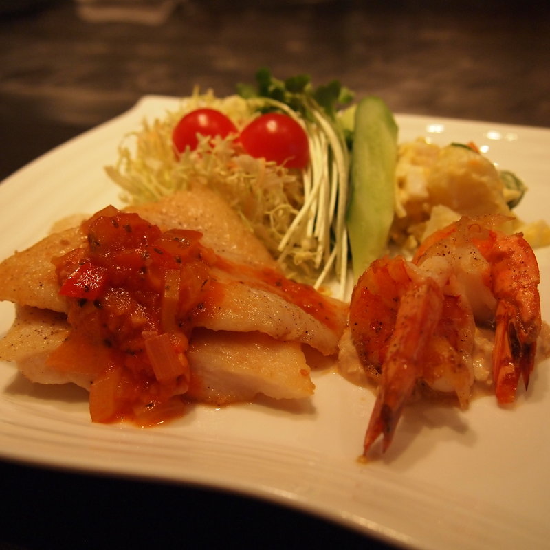 海老と白身のグリル(ブォナージョ （Buon'Agio）)