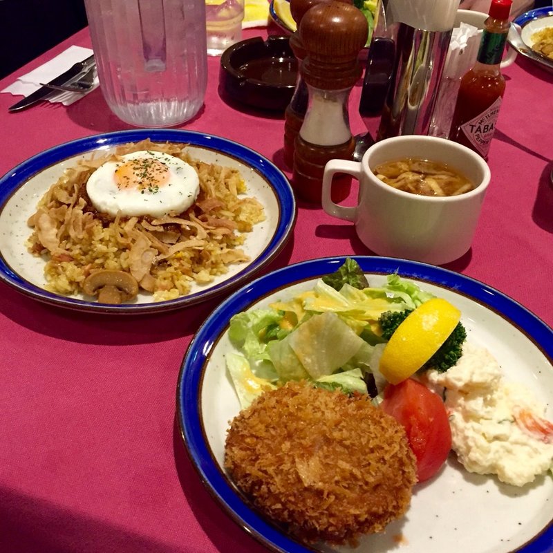 夜のおまかせ定食(れすとらん牛舎)