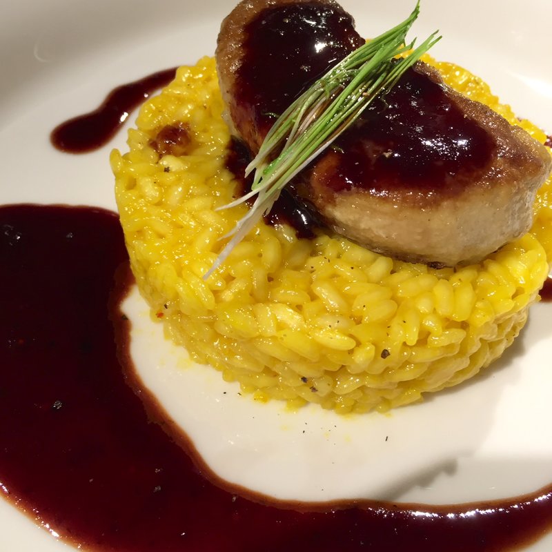 フォアグラのサフランライス(ラ バルカ)