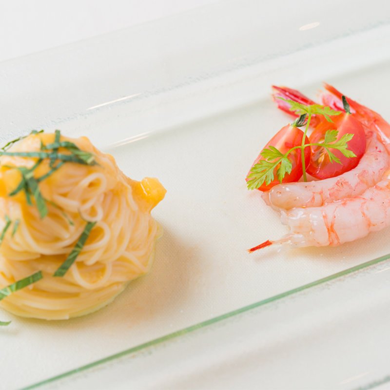 甘エビと冷製パスタ(長尾中華そば 神田店)