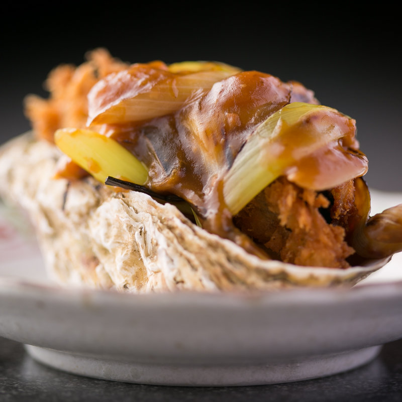 牡蠣のあんかけソース(串揚げ たつかわ)