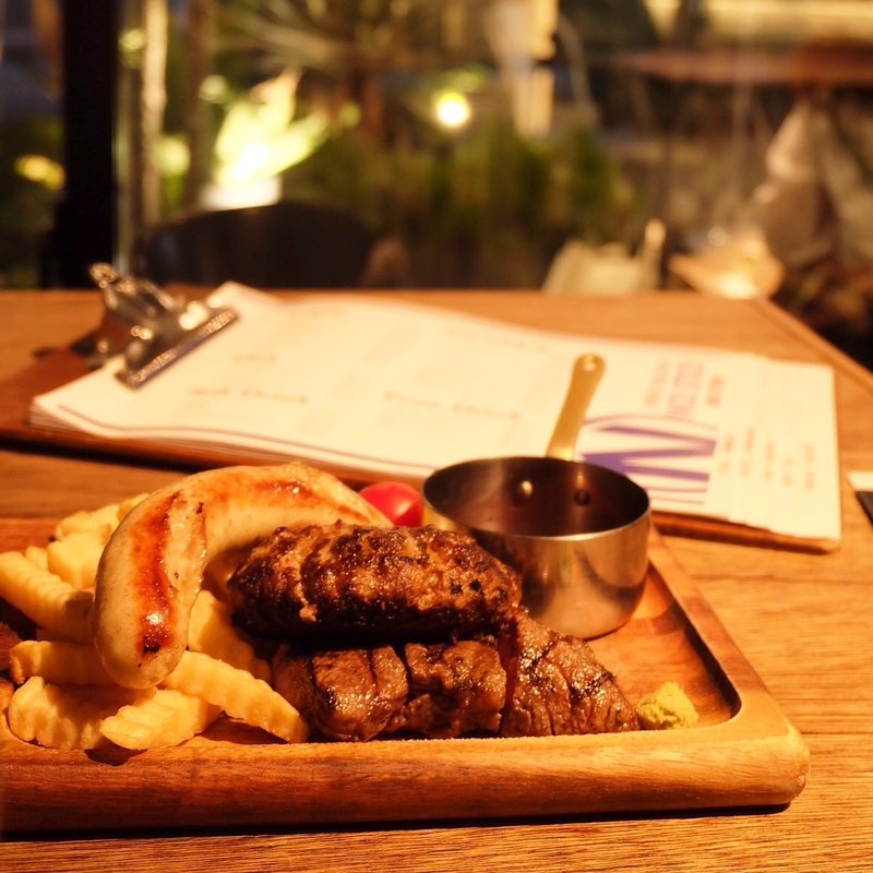 ステーキ＆ハンバーグセット(NICK STOCK 京都リサーチパーク店 )