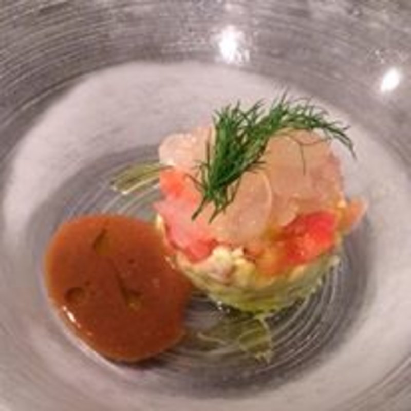 白身とアボカドのタルタル(Eau mont オ モン)