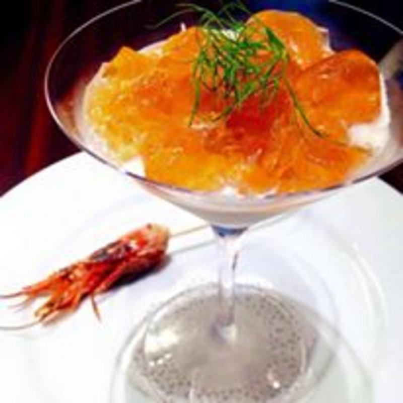 海老のジュレ(Eau mont オ モン)