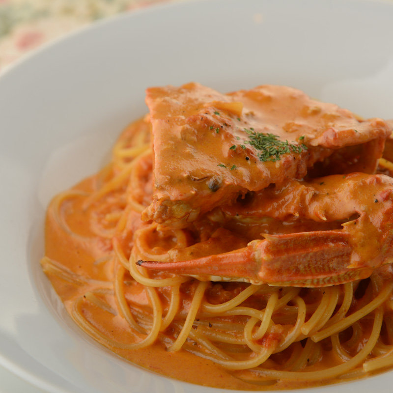 ワタリガニのクリームパスタ(カッチャトーレ （CACCIATORE）)