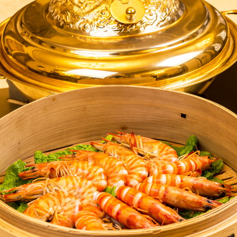 車海老の酒蒸し(東天閣)