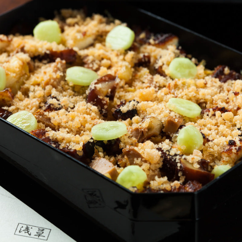 椎茸と鶏そぼろ丼(すし游 （あさくさ・すしゆう）)