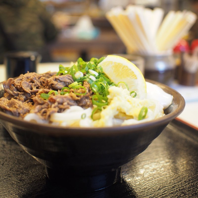 温玉肉ぶっかけ（温・大）(手打十段 うどんバカ一代)