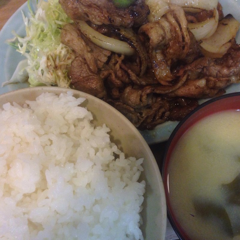 牛カルビ焼定食(かんだ食堂 （かんだしょくどう）)