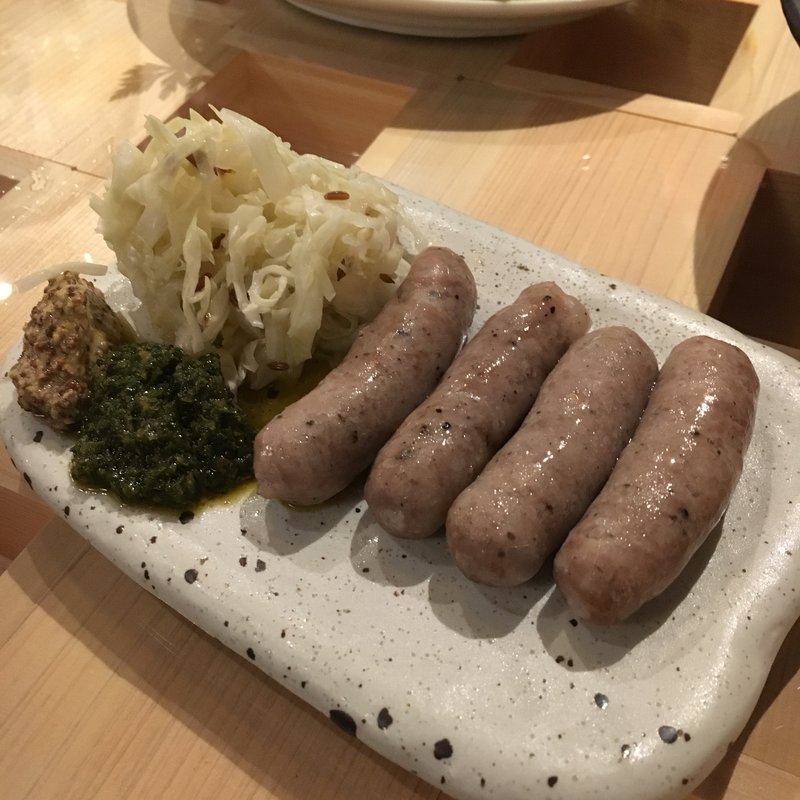 自家製荒挽きソーセージ(自家製ソーセージと燻製  裏天満BREMEN)