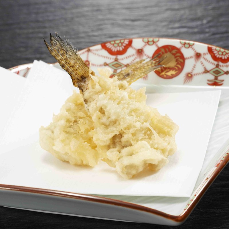 活ハゼの天麩羅(吉野／ホテル日航東京)