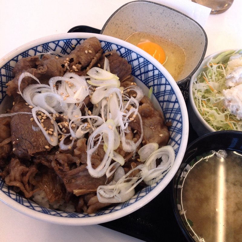 牛カルビ丼特盛りAセット(吉野家 守山松川橋店)