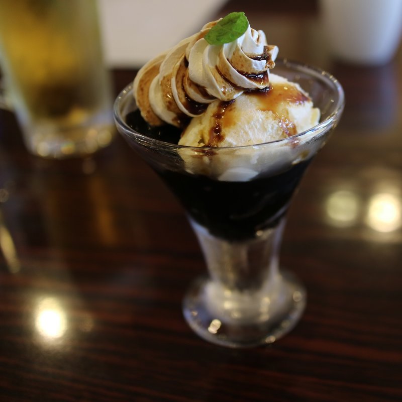 ぷるぷる黒糖ゼリーバニラアイス添え(ガスト 盛岡津志田店 )