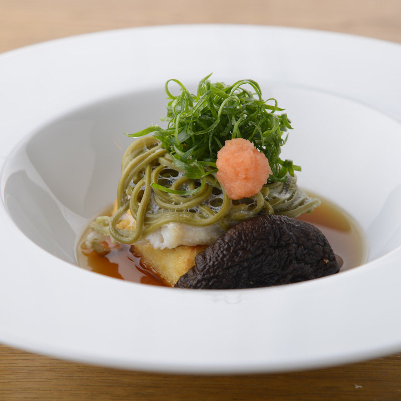 タラの抹茶そば(井ざわ )