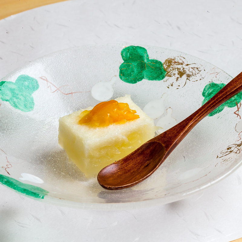 ゆず餅 あんずのソース(かふく)