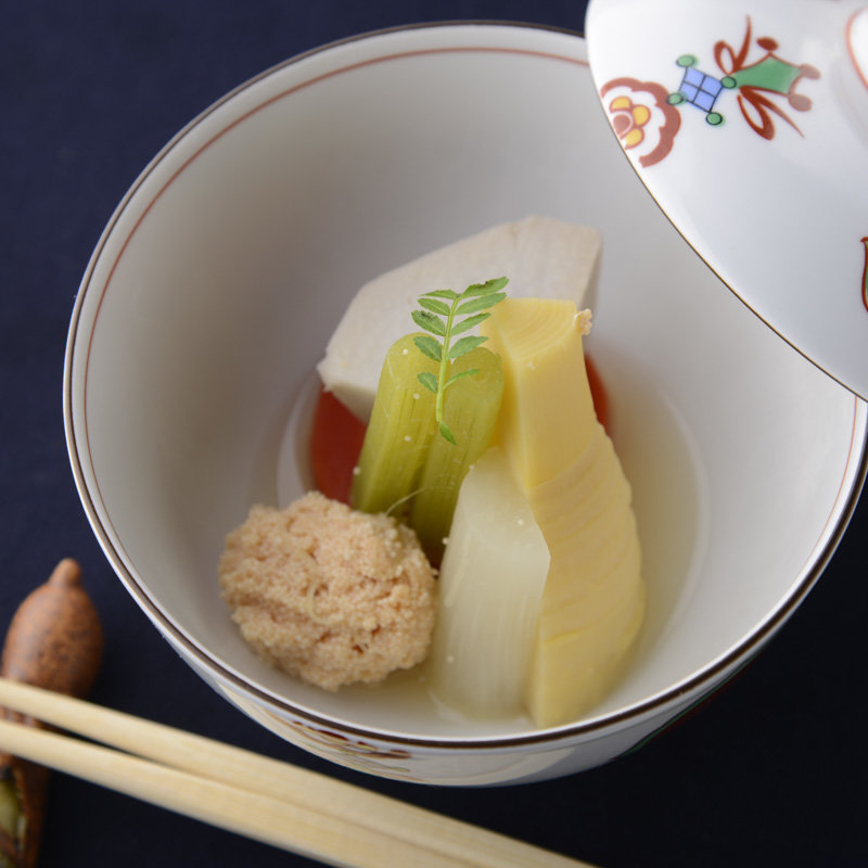 たけのこと明太子の煮付け(割烹 新風)