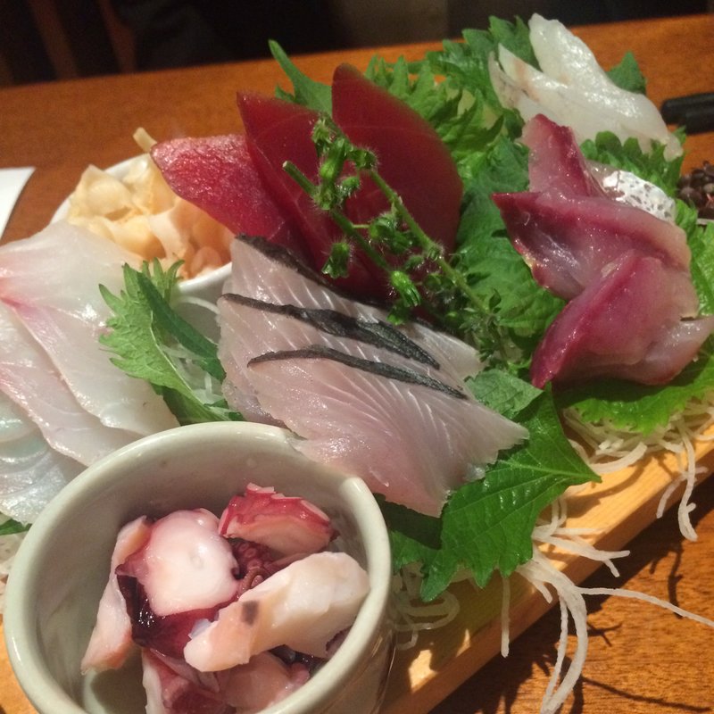 基本の5点盛り(魚盛 （ウオモリ）)