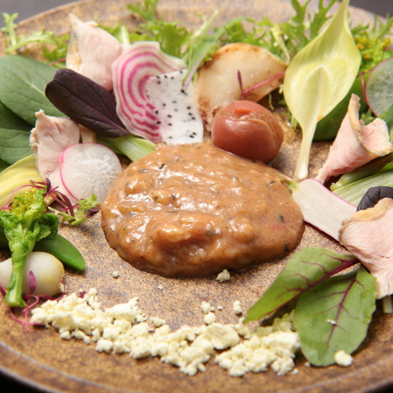 グリル野菜と麹味噌(フランス料理 一穀一枝)