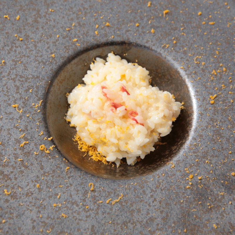 カニのリゾット(フランス料理 一穀一枝)