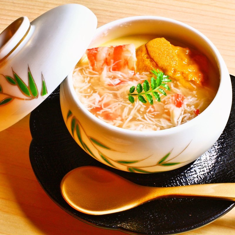 うに　カニ　海老の茶碗蒸し(華火 （HANABI）)