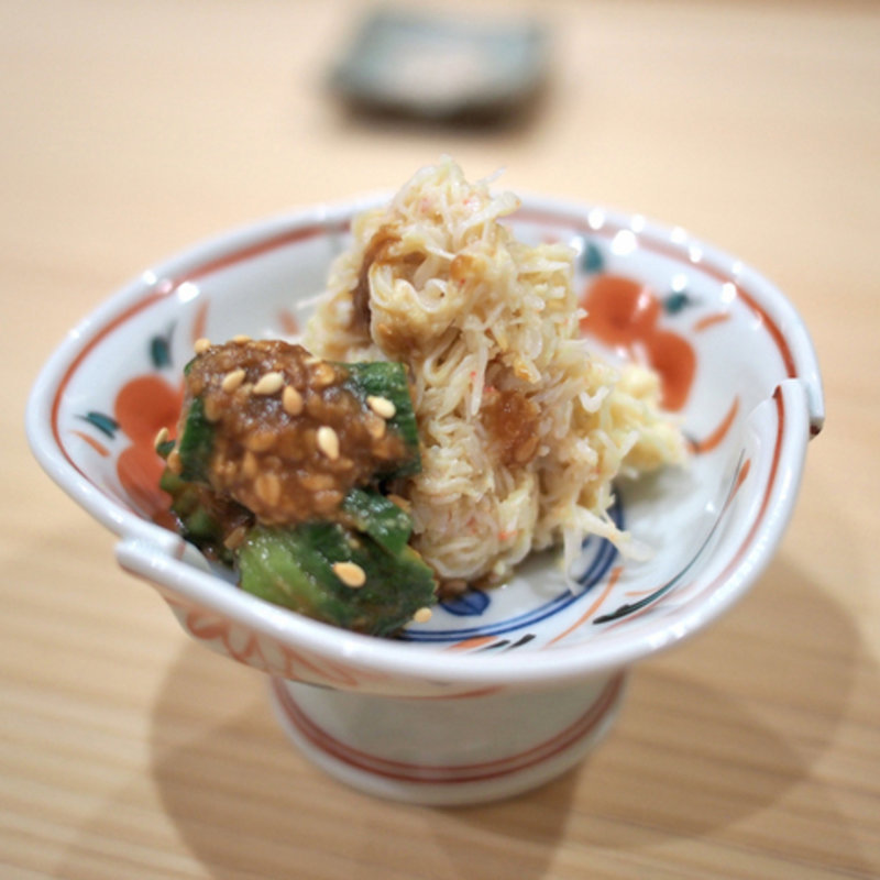 カニの味噌和え(鮨 たかはし)