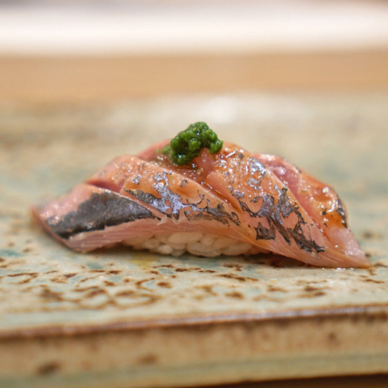 シマアジの握り(鮨 たかはし)