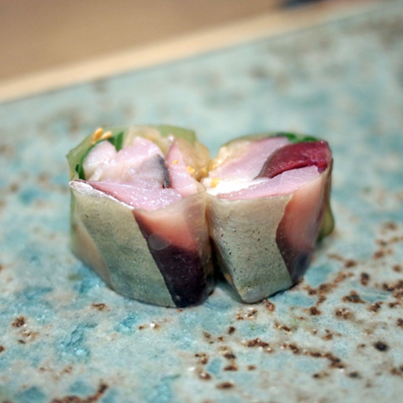 アジとたこの和え物(鮨 たかはし)