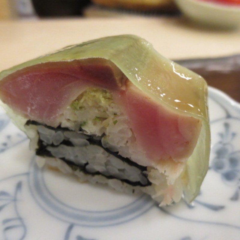 アジの昆布〆握り(すし おおの)