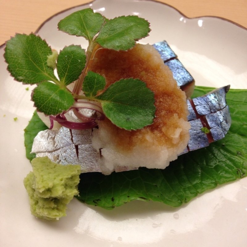 アジのお造り　大根おろし(わたなべ)