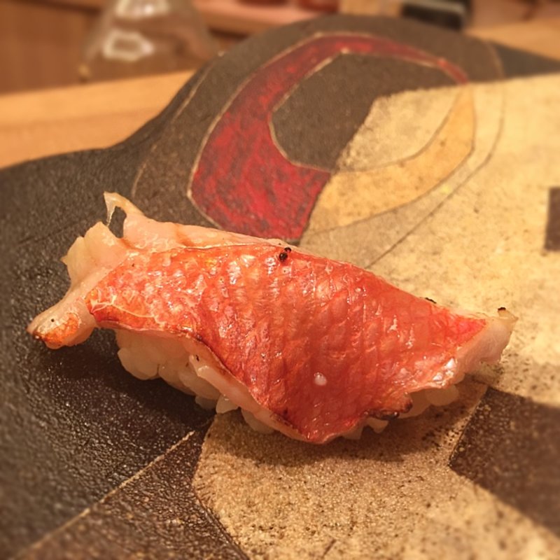 金目鯛の握り(鮨ふじ田)