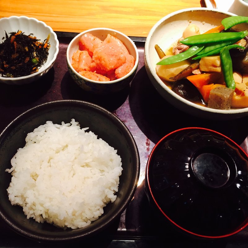 がめ煮定食(博多もつ鍋やまや 豊洲店)