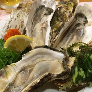 北海道産殻つき牡蠣ポン酢(すし和食のお店田まい （たまい）)