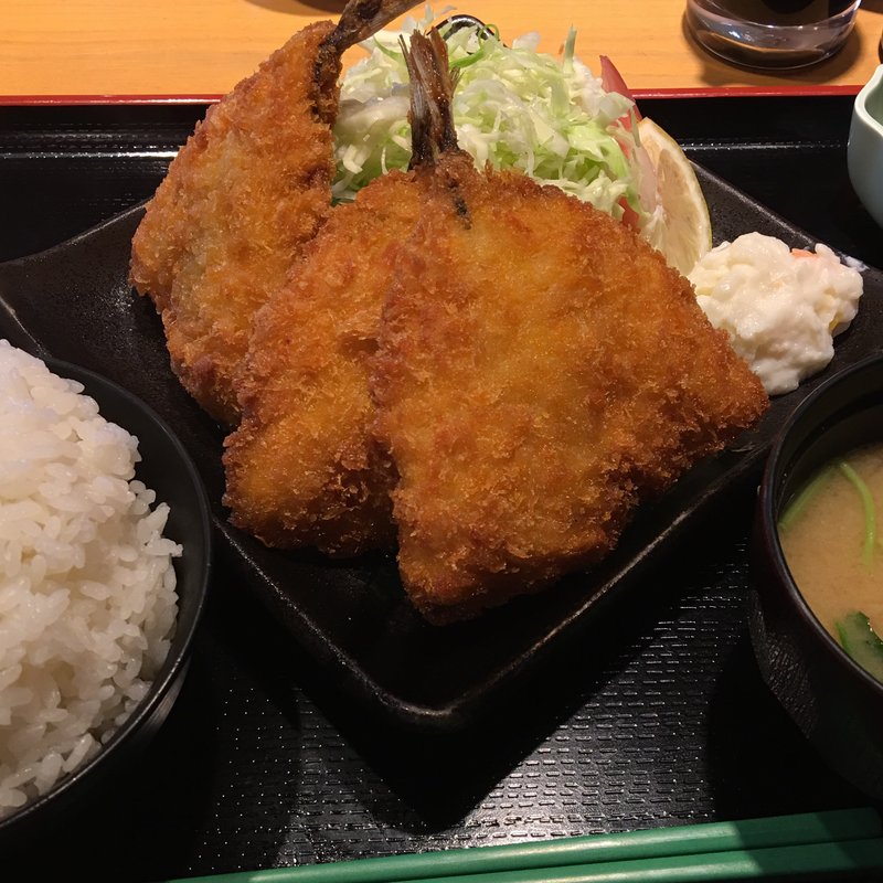 アジフライ定食(ねぎ塩チャーシュー丼　水喜 )