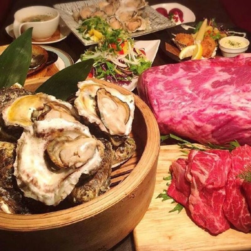 牡蠣&牛ステーキ食べ放題(シーフードバル)
