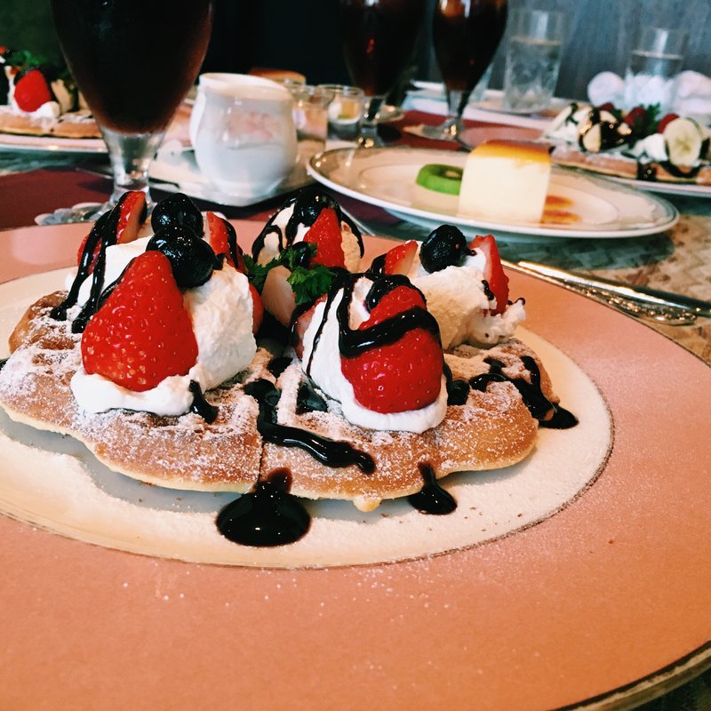 ワッフルセット(オルゴールティーサロン)