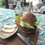 veggie burger with vegan cheese(amrita garden)